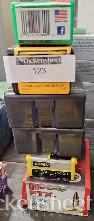 (6) BOXES MULTIPLE BRANDS .35 CAL AMMUNITION