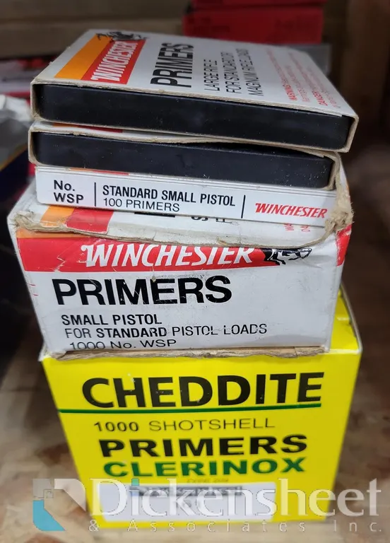 LARGE RIFLE, SMALL PISTOL AND SHOTGUN PRIMERS