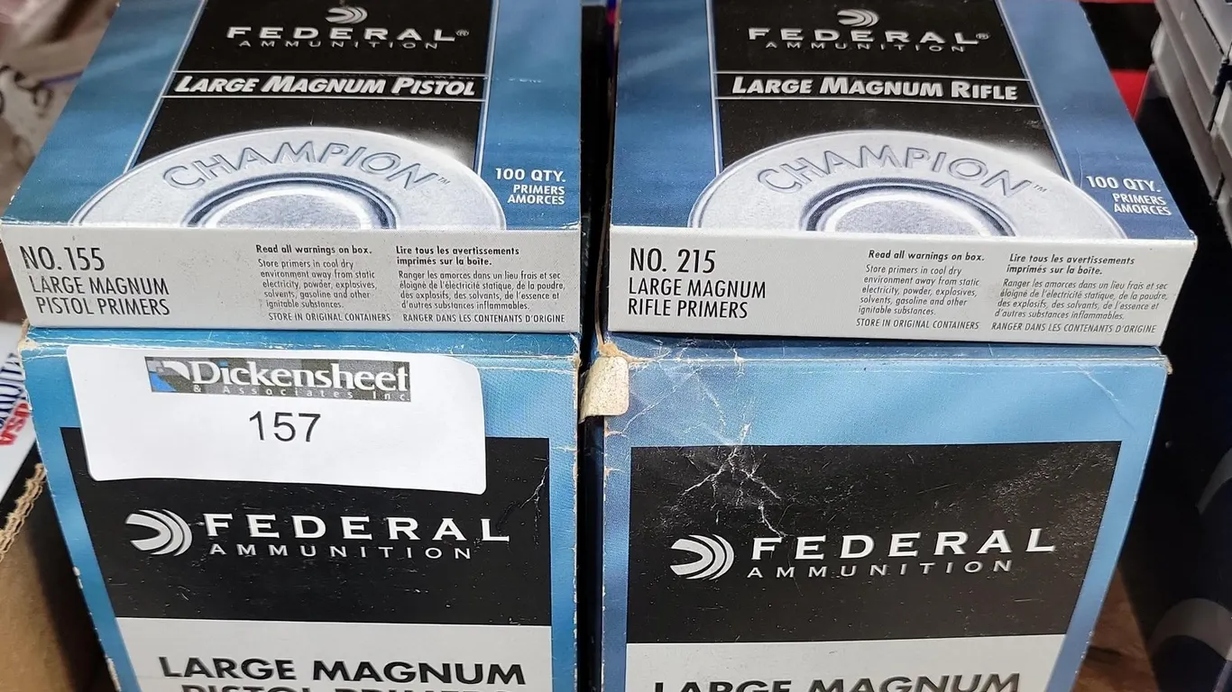 (4) BOXES OF RIFLE AND PISTOL PRIMERS