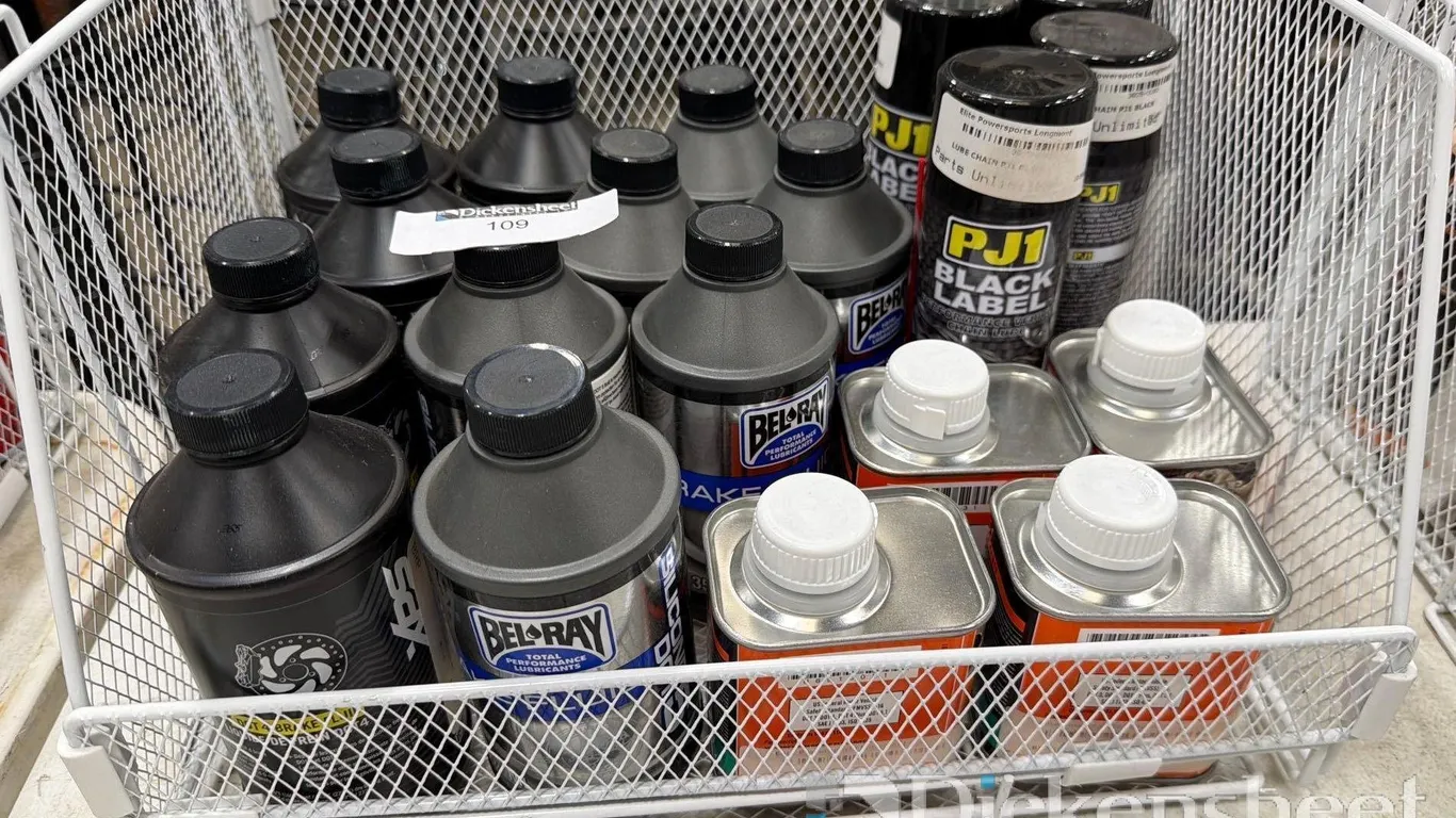 (19) ASSORTMENT OF BREAK FLUIDS & CHAIN LUBE
