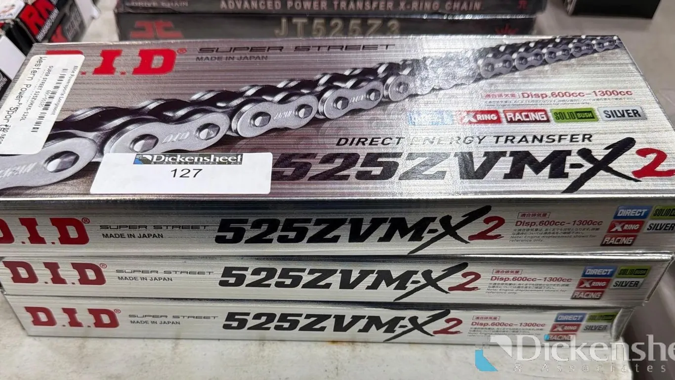 (3) DID 525ZVN-X2 MOTORCYCLE CHAIN