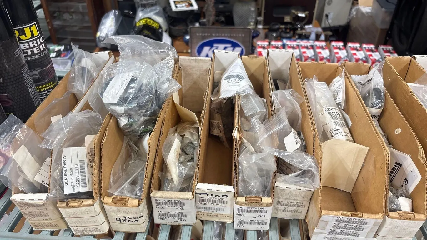 SELECTION OF MOTORBIKE PARTS AND HARDWARE