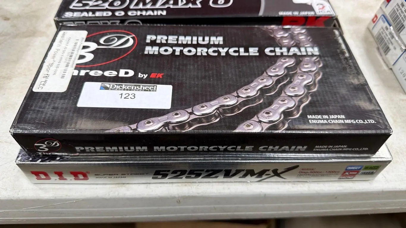 (2) MOTORCYCLE CHAIN