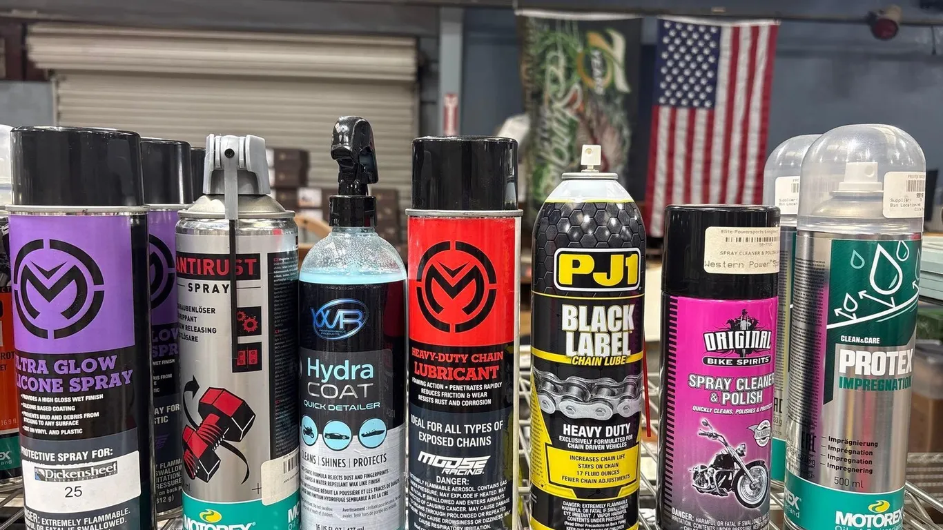 (11) CAN LOT - ULTRA GLOW SILICONE SPRAY, HYDRACOAT, CHAIN LUBRICANT AND MORE