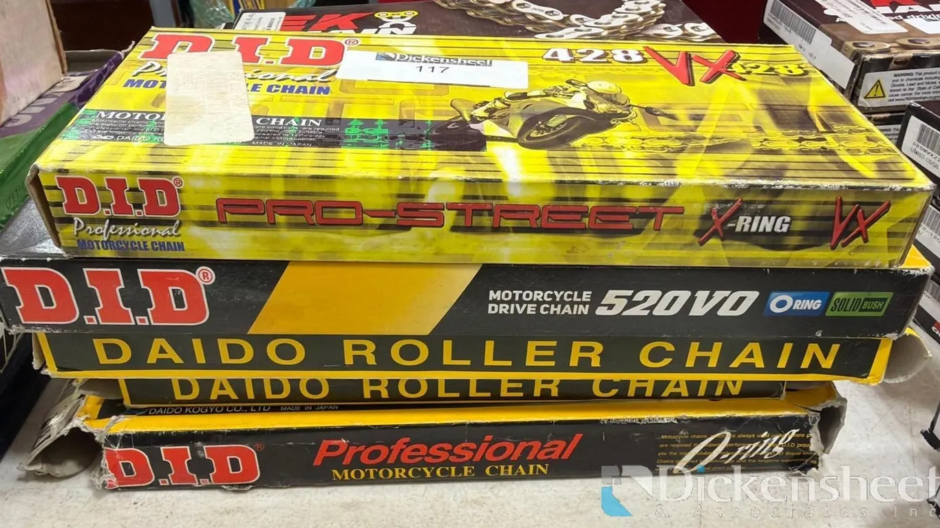 (5) DID MOTORCYCLE CHAINS