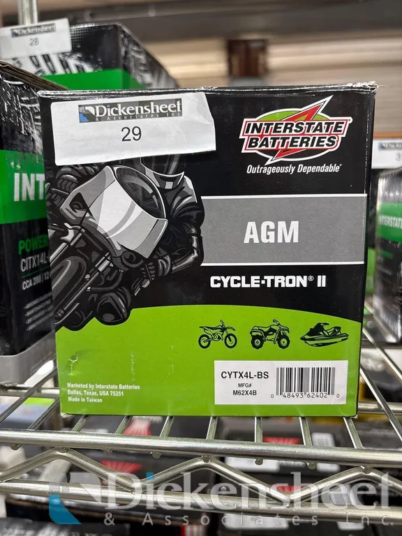 30 INTERSTATE AGM CYCLE TRON 2 BATTERY