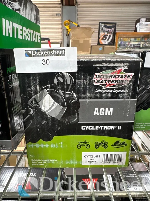 30 INTERSTATE AGM CYCLE TRON 2 BATTERY