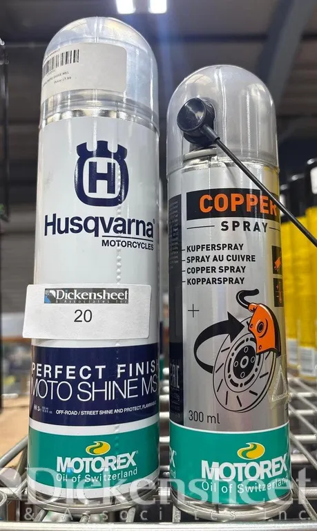 (8) CAN LOT - (3) HUSQVARNA MOTOSHINE, (5) MOTOREX COPPER SPRAY