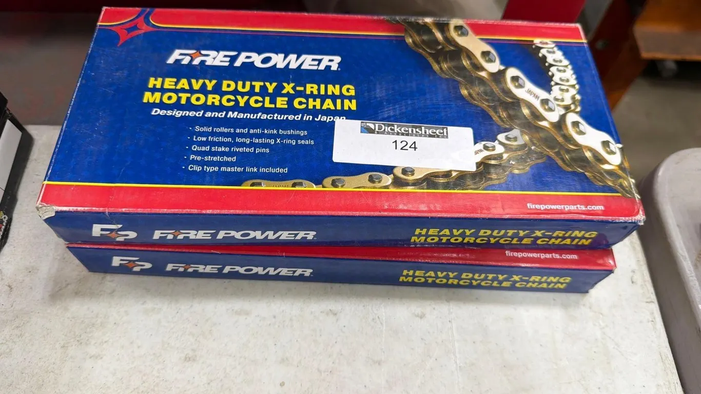 (2) FIREPOWER 525X120 MOTORCYCLE CHAIN