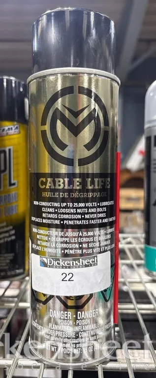 (4) CABLE LIFE LUBRICANT LOT