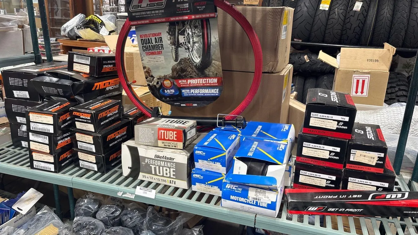 MOTORCYCLE RACING TUBES FROM BIKEMASTER, MOOSE RACING, AND SEDONA