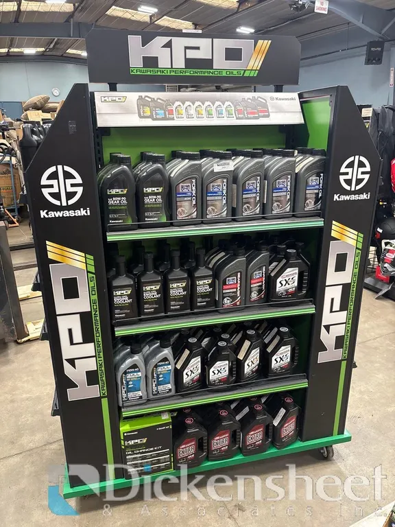 KAWASAKI PERFORMANCE OILS DISPLAY SHELF