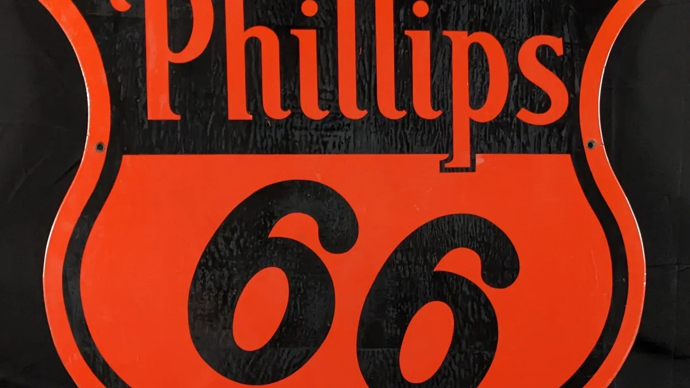PORCELAIN GAS STATION SIGN PHILLIPS 66 (2 SIDED)