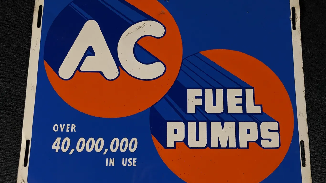 TIN SIGN AC FUEL PUMPS