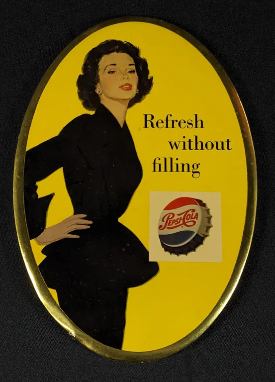 CELLULOID SIGN REFRESH WITHOUT FILLING PEPSI COLA