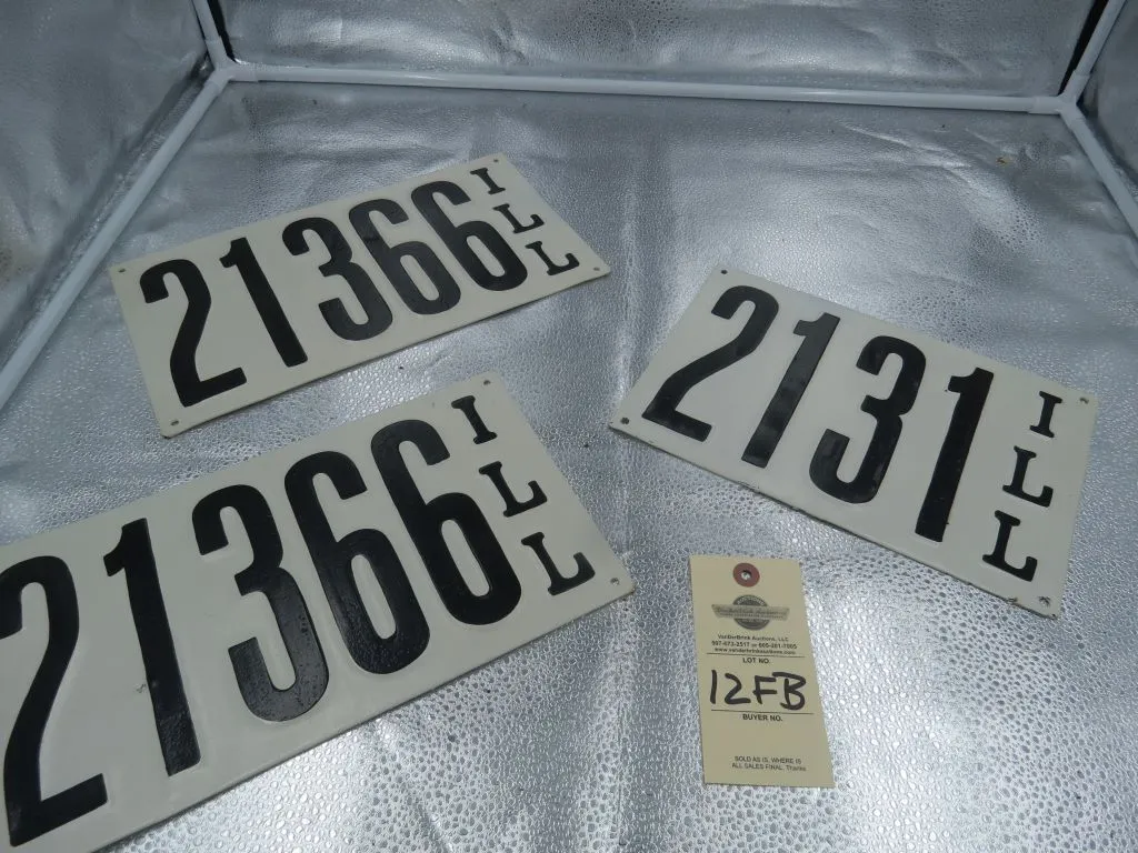 Restored Illinois License Plates from 1911