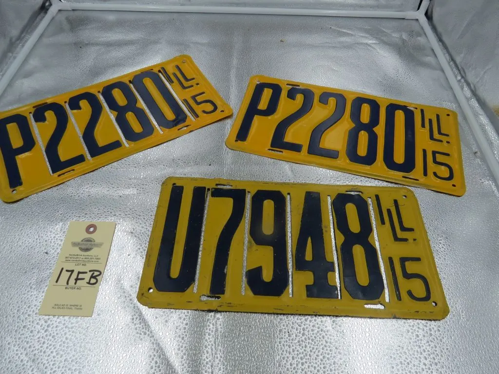 1915 Illinois License Plates