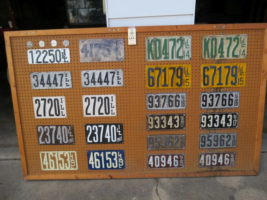 Early Illinois License Plates from 1900-1919