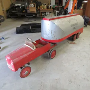 UNIQUE Murray Pedal Car with Homemade Semi Fuel Tanker