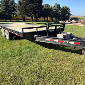 2010 PJ 92” x 16ft Bumper Hitch Flatbed Trailer--1 Owner