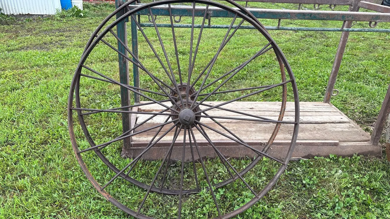 2- Steel Spoked Wheels