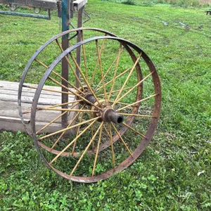 2- Steel Spoked Wheels