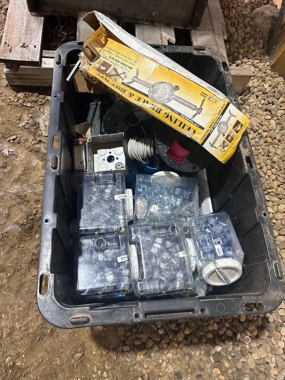 Tub Of New Electric Parts