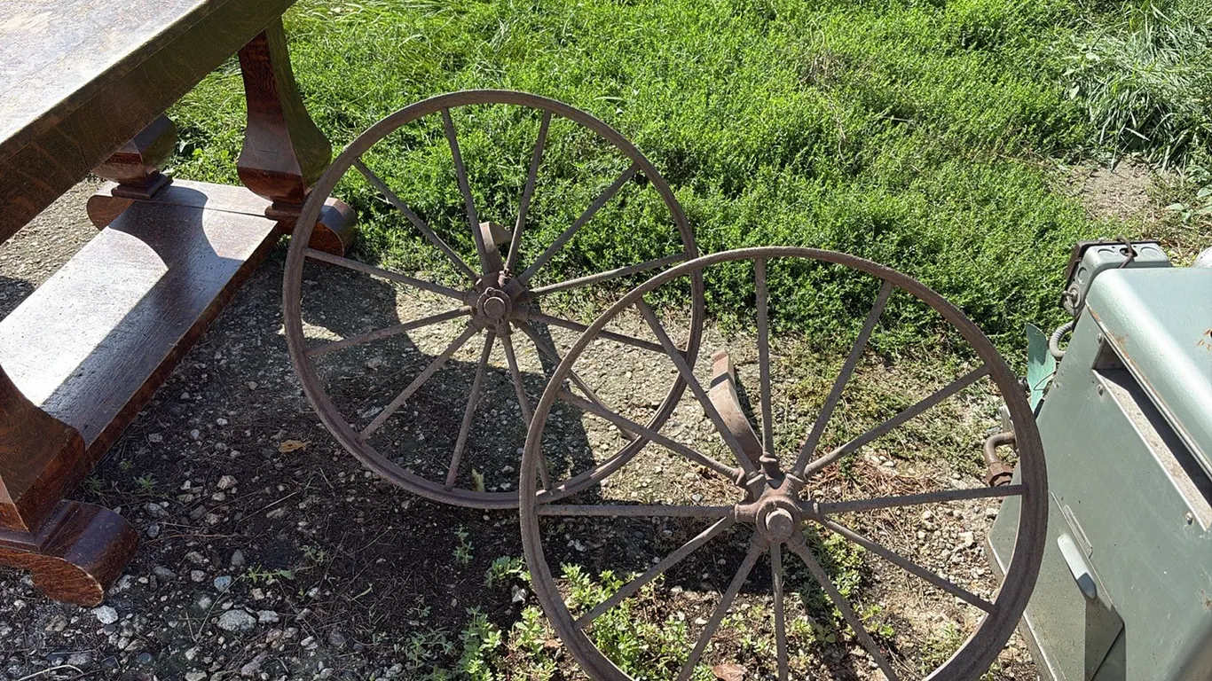 2- Spoked Steel Wheels