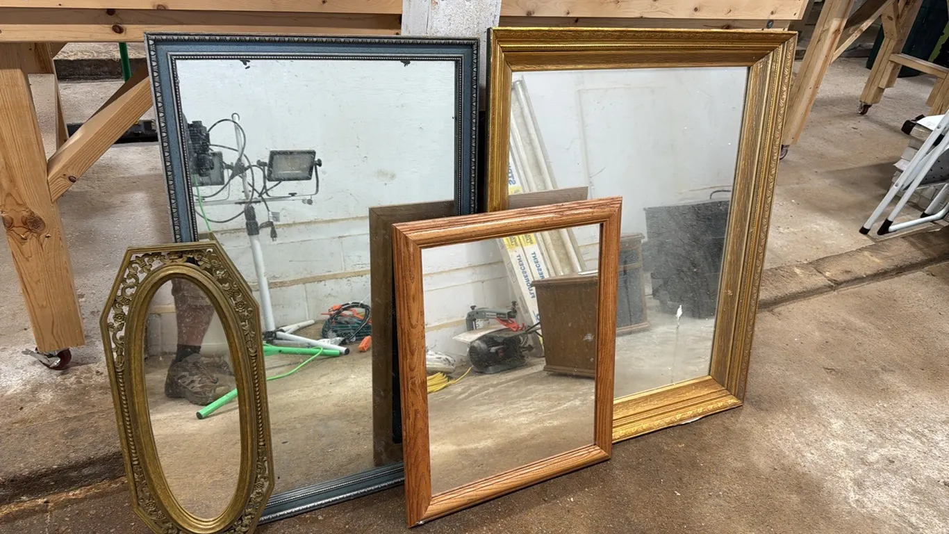 4 framed mirrors