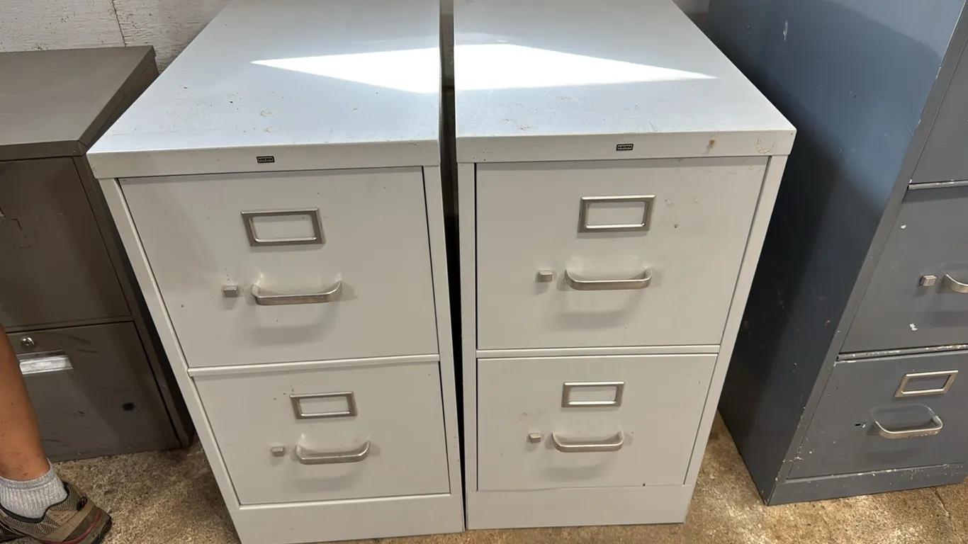 2- 2 drawer file cabinets