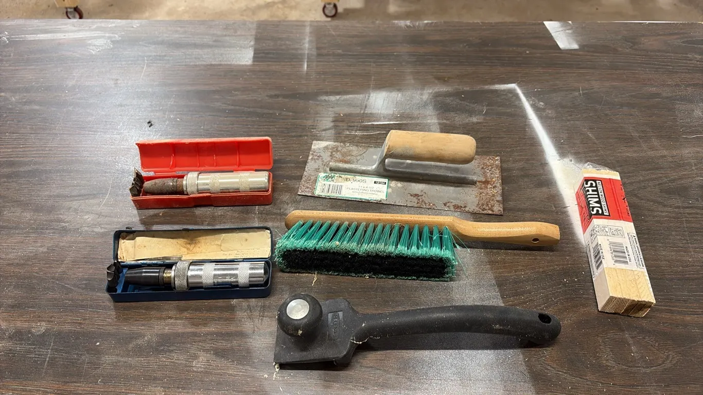 Broom, Shims & Impact Drivers