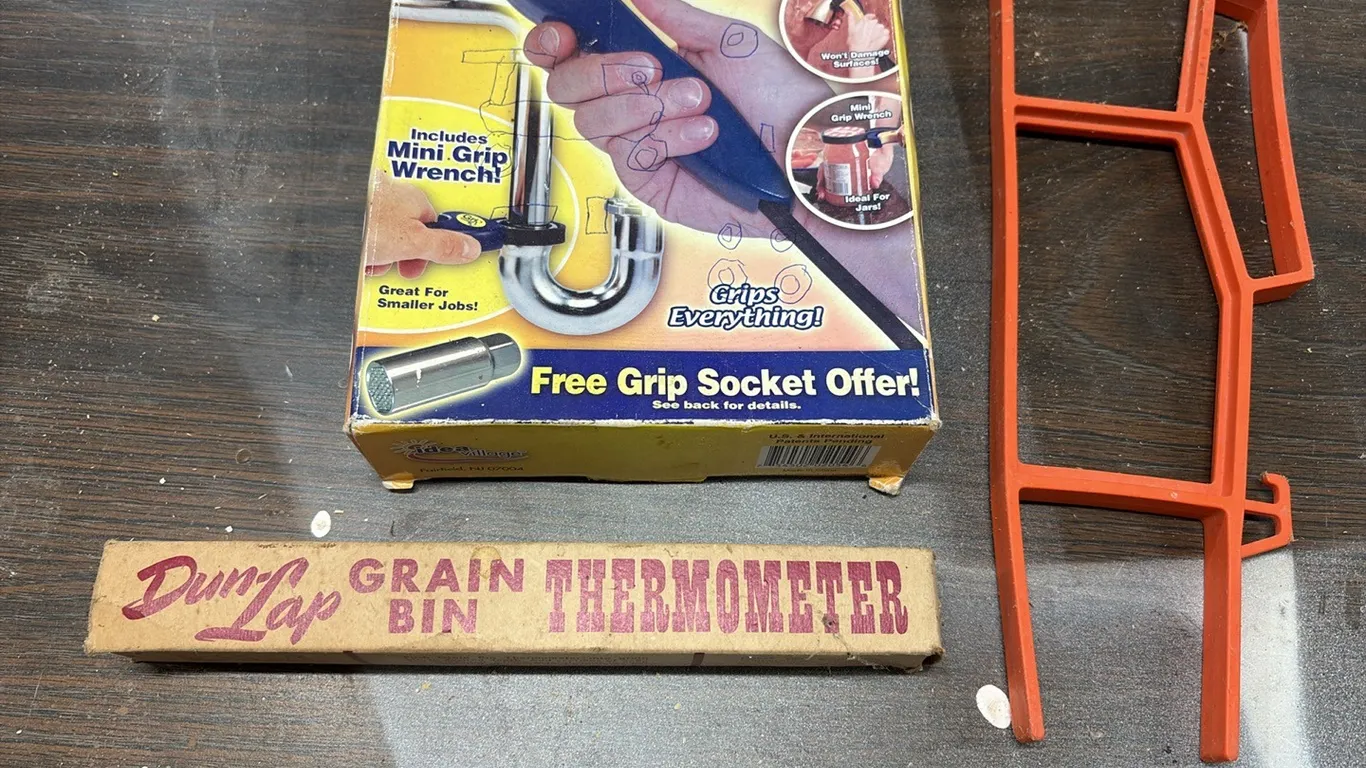 Grip Wrench, Grain Bin Thermometer & Misc