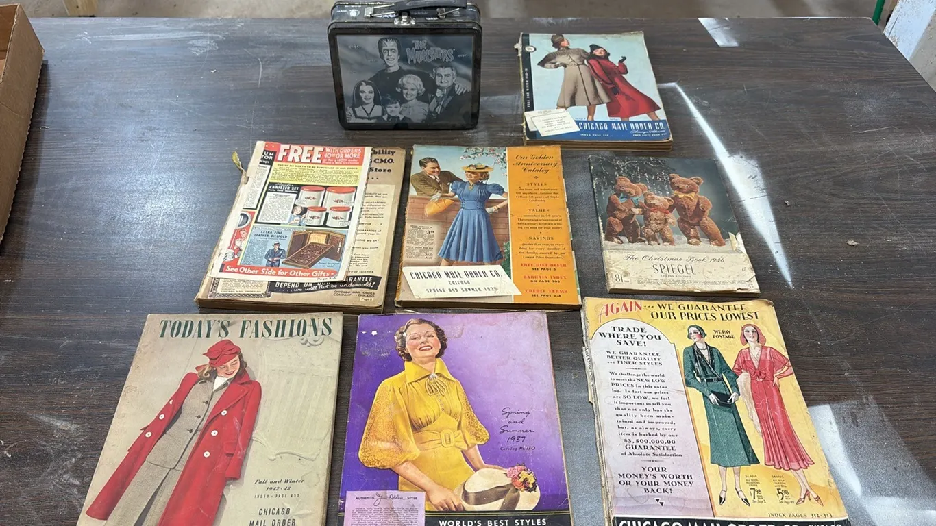 Chicago Mail Order Catalogs & Munsters Lunchbox