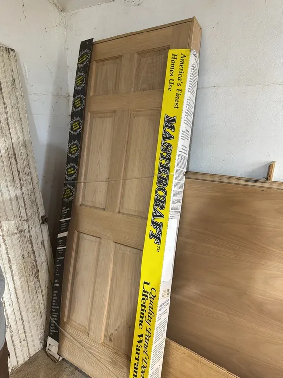 30” oak 6 panel door RH