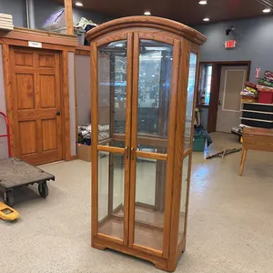 Curio cabinet with glass shelves