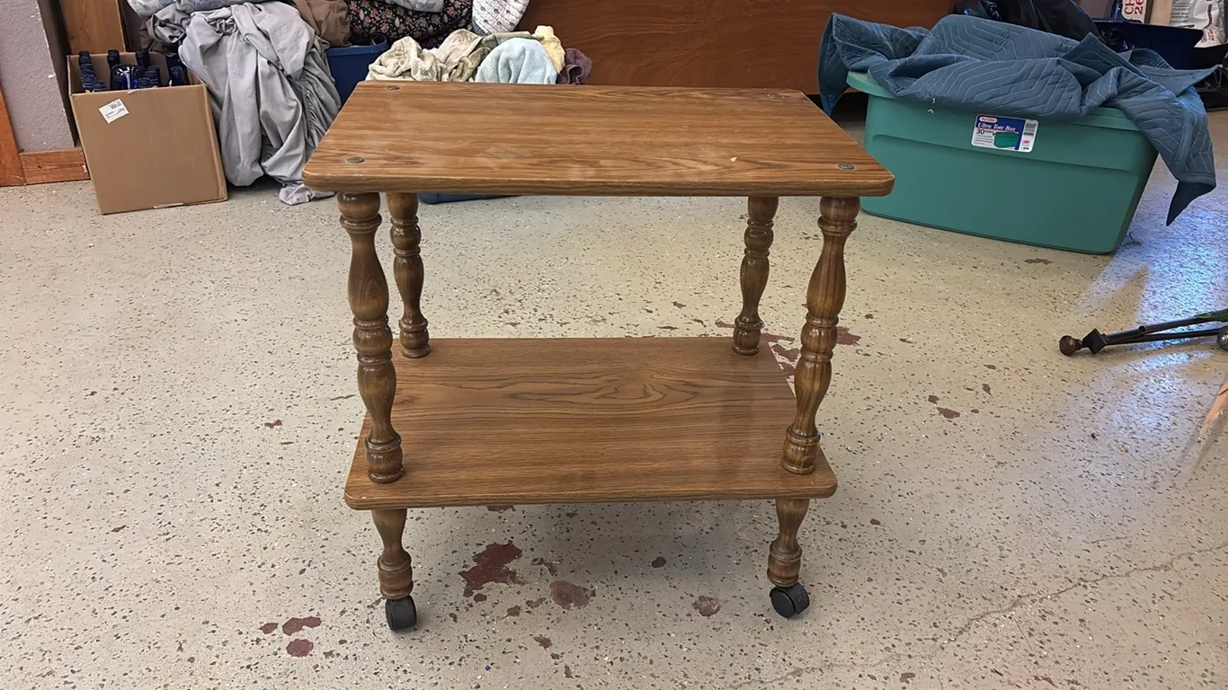 Rolling end table