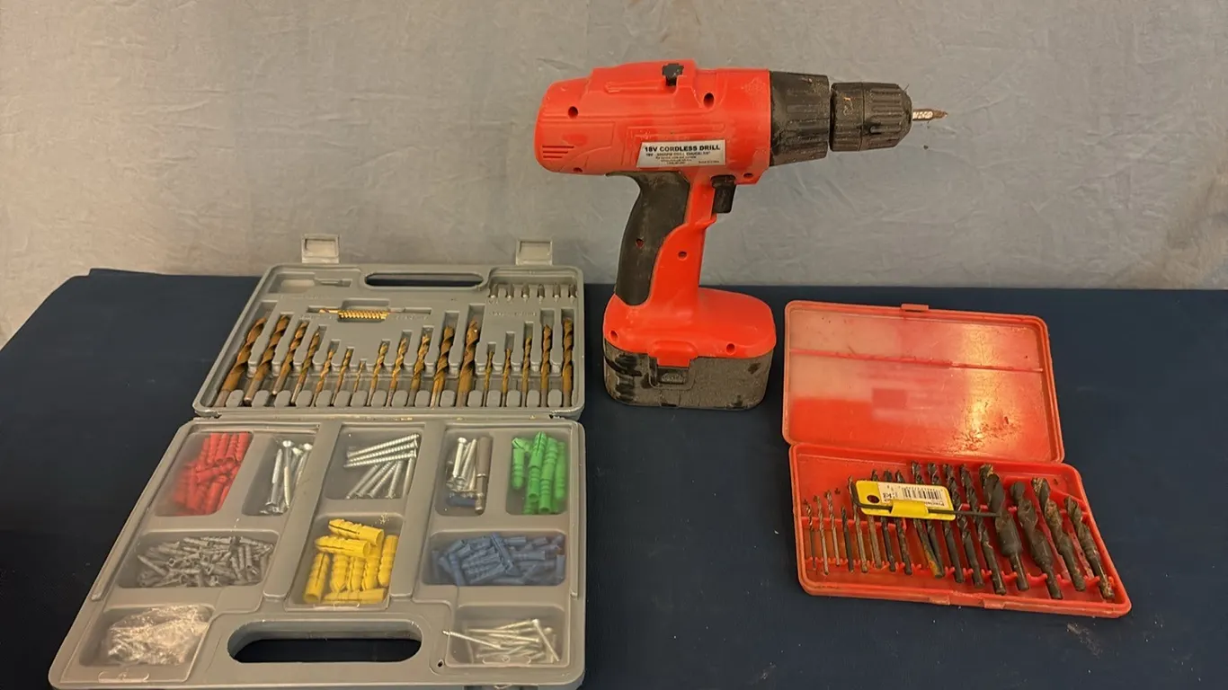 18V Cordless Drill w/ Bit Sets