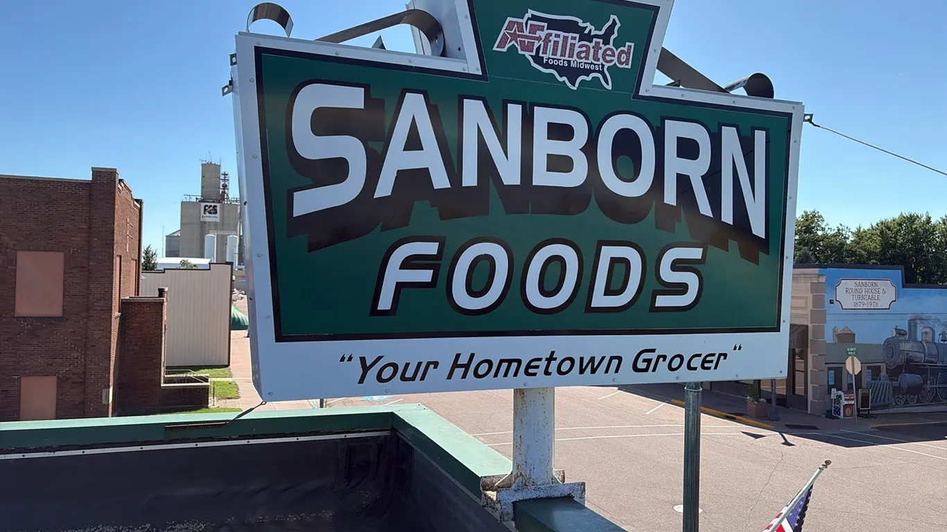 Sanborn Foods Grocery Store Sign