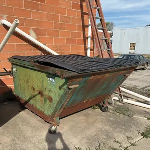 Green Commercial Dumpster (Right Dumpster)