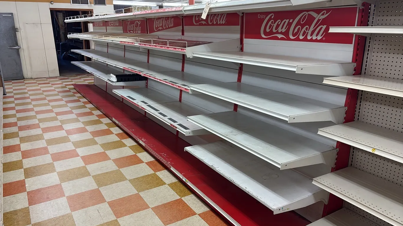 Coca Cola Beverage Shelving Unit