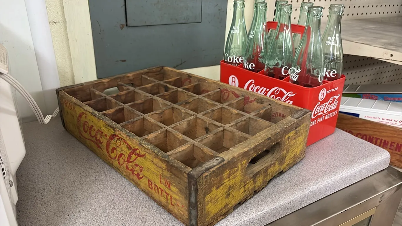 Coca Cola Crate & Bottles