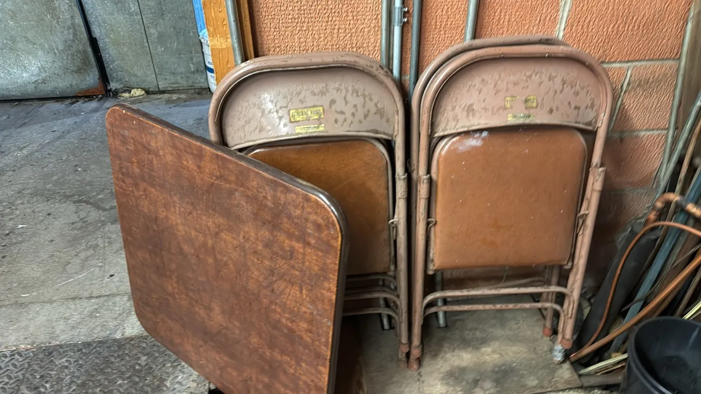 Folding table & chairs