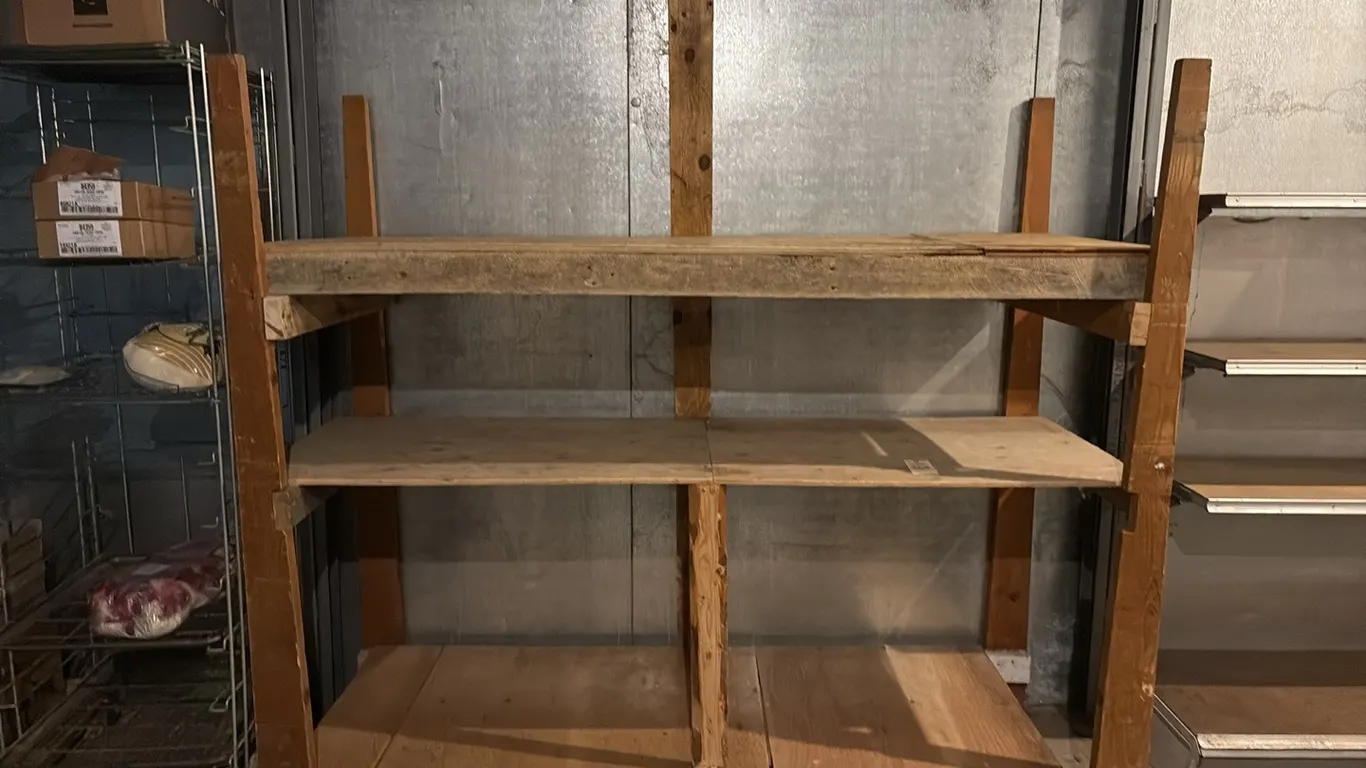 7ft Wood Shelving Unit