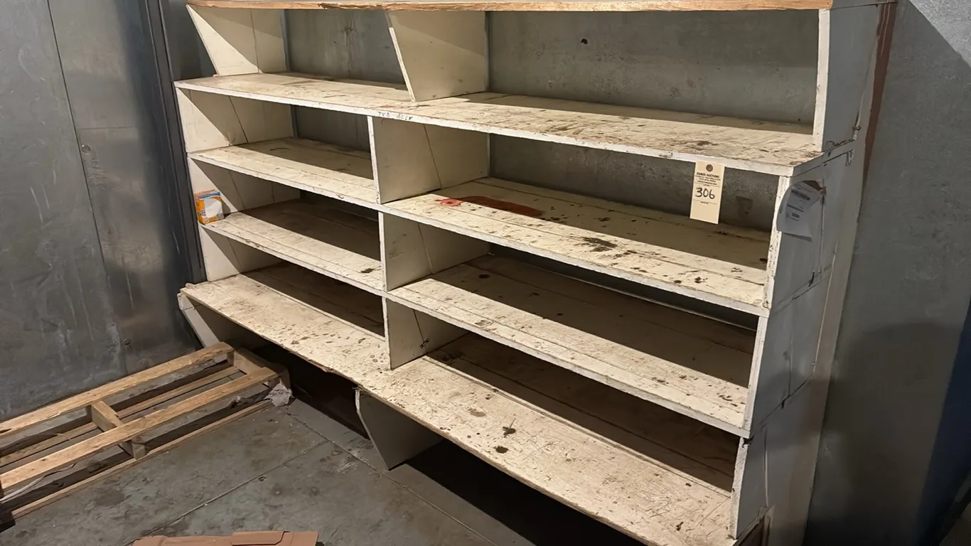 8ft Wood Shelving Unit