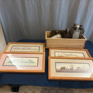 Crate w/ Cheese Graders & Picture Set