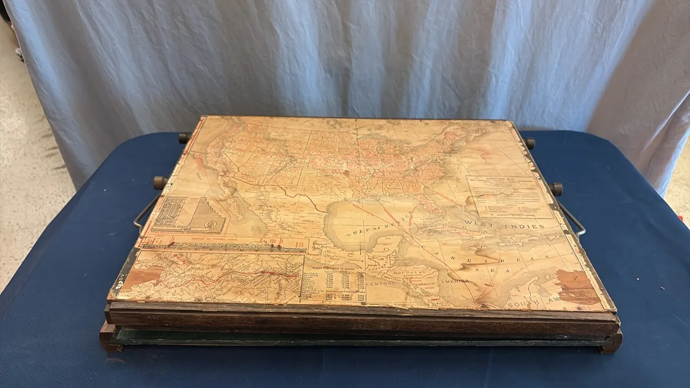 Antique Map w/ Stand