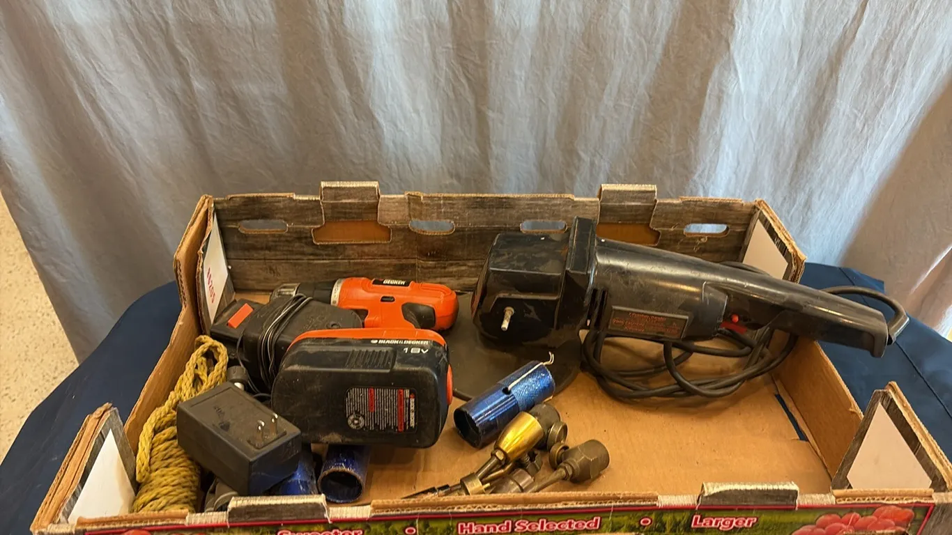 Black Decker Drill, Corded Sander & Misc