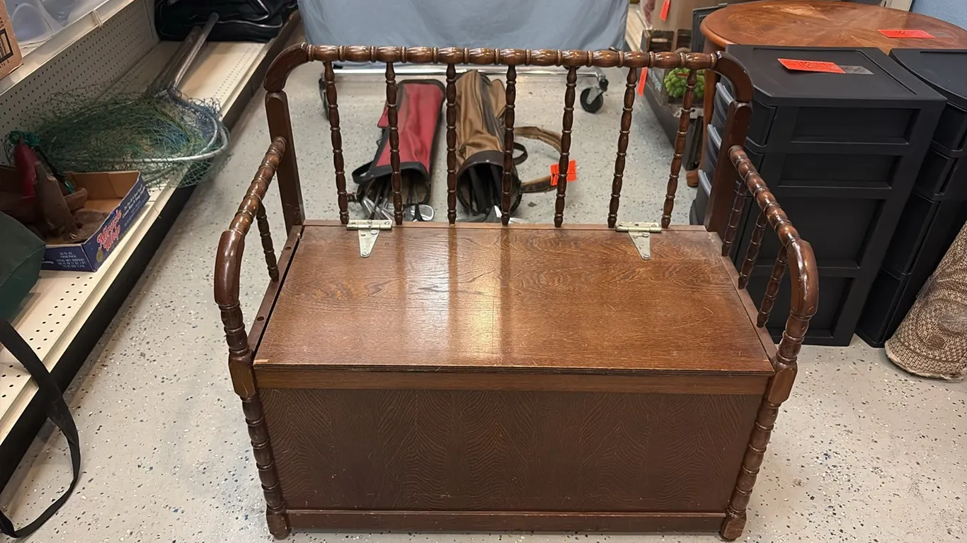 Wood Storage Bench