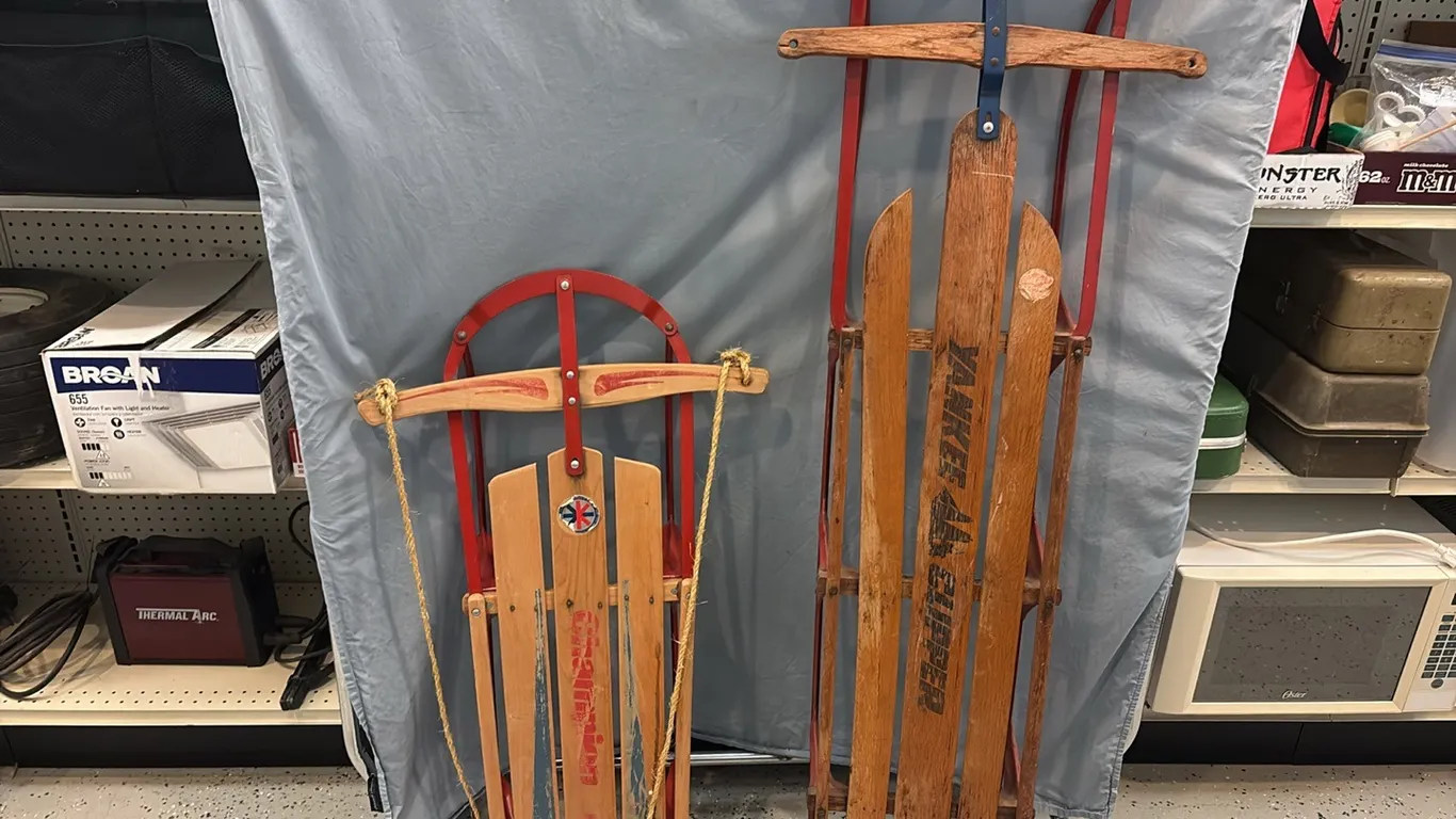 2- Wood Sleds