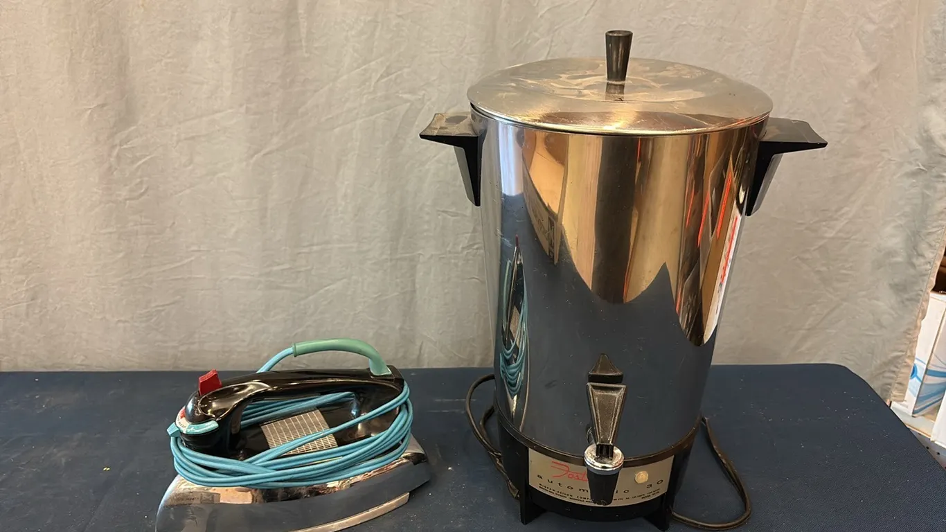 Coffee Percolator & GE Iron